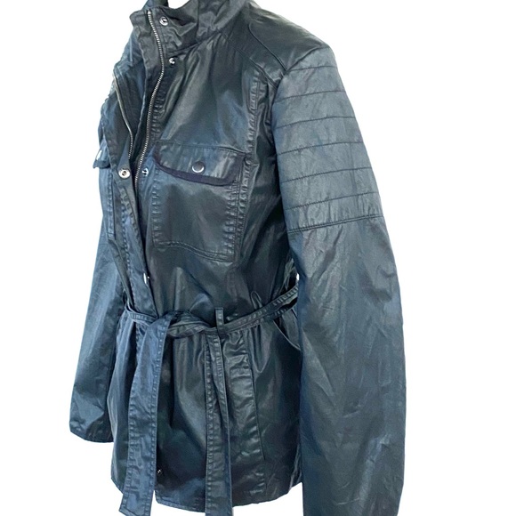 Black Coated Canvas Jacket - Picture 2 of 6
